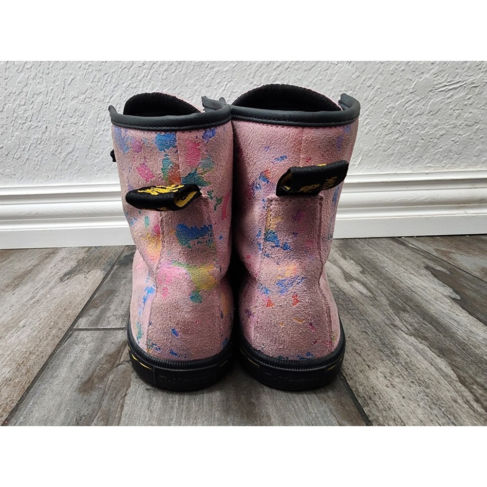 Dr. Martens Sheridan Ankle Boots Pink Floral Print Lace Up Womens Size 6 - Picture 6 of 12